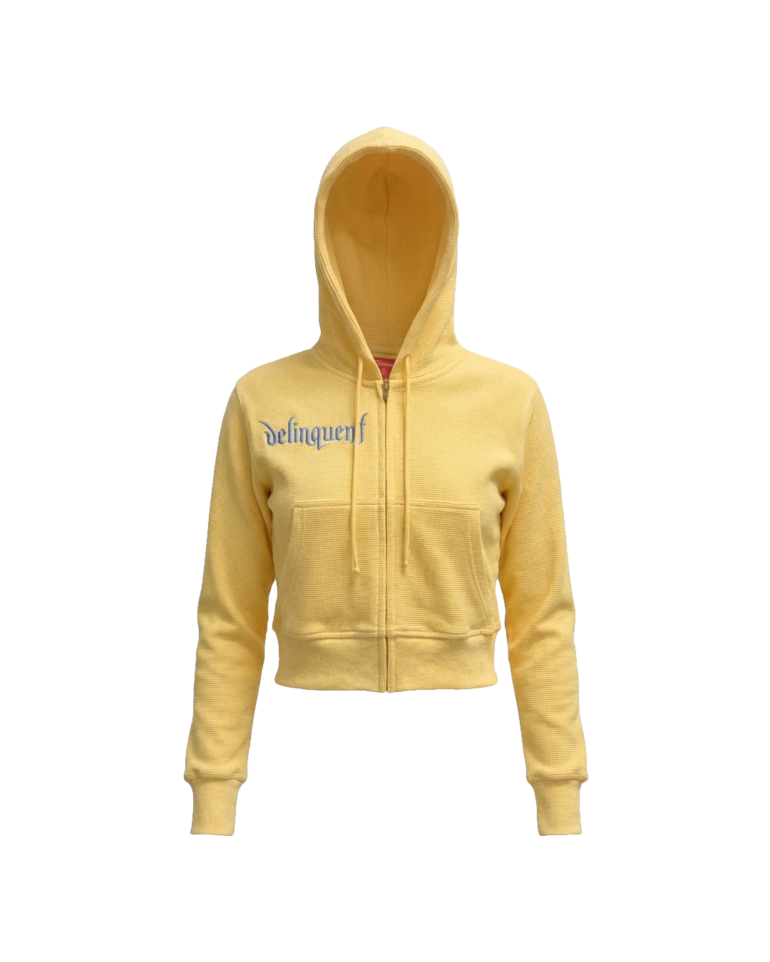T STAMP CROPPED ZIP UP